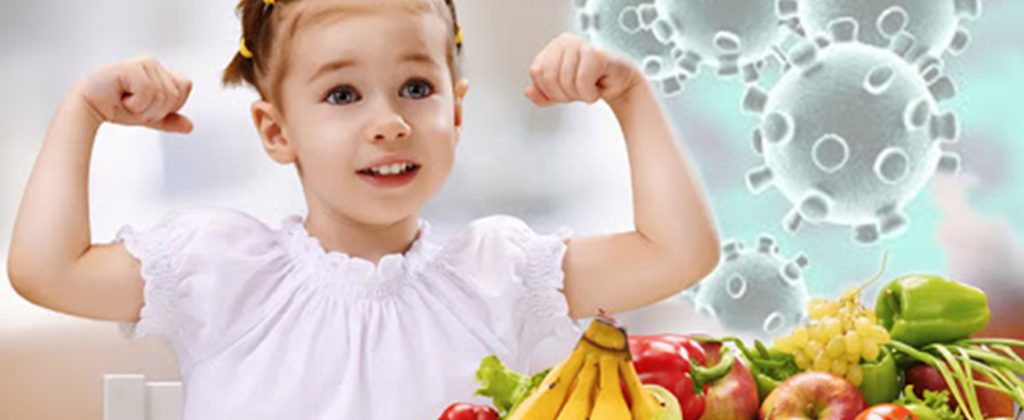 Dinh dưỡng phù hợp để tăng sức đề kháng ở trẻ em.
